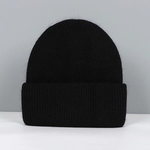 Chapeau en cachemire pur 100% pour femmes, tricoté, doux, chaud, tendance, décontracté, logo personnalisé, vente en gros, couvre-chef de haute qualité pour femmes - Product Image 4