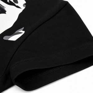 T-shirt graphique personnalisé monochrome avec portrait de visage, pour homme, style minimaliste, col rond, streetwear, vente en gros OEM - Product Image 5