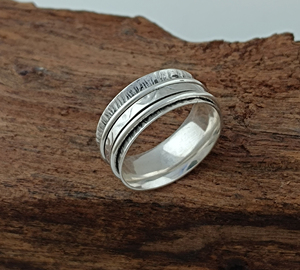Wholesale Shree Jaipur Silver 925 Sterling Silver Amethyst Bezel Set Gemstone <b>Spinner</b> <b>Ring</b> Classic Style Women's OEM/ODM Factory - Product Image 4