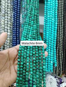 ลูกปัดหินมาลาไคต์สีน้ำเงินธรรมชาติทรงกลมขนาด 8 มม. สำหรับทำเครื่องประดับ แหล่งกำเนิดราชสถาน รับรองโดยบุคคลที่สาม ขายส่ง - Product Image 6