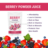 Poudre de superaliment rouge très vendue, mélange de poudre de smoothie aux baies d'açai, poudre de jus aux saveurs de baies mélangées