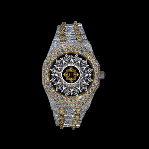 Montre Femme JUSTHIRA Best-Seller Élégante en Acier Inoxydable avec Diamant Moissanite et Quartz, Verre Saphir, Design Fin Bicolore - Product Image 1