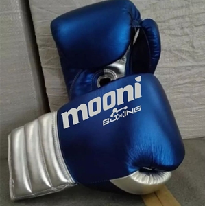 Guantes de boxeo profesionales con diseño y logotipo personalizados Guantes de patada MMA Dedo completo Durable Punzonado Guante de boxeo de cuero de vaca - Product Image 5