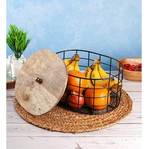 Metal Baskets Round For Gifting <b>Hampers</b> And <b>Storage</b> Handcrafted Luxury Gift Baskets - Product Image 6
