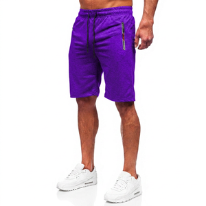 Pantalones Cortos Bermuda para Hombre, Color Gris Sólido, con Bolsillos con Cremallera, Cintura con Cordón, Estilo Deportivo Casual, Transpirables y Ligeros - Product Image 6