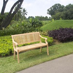 Banc de jardin en teck de qualité supérieure avec structure robuste et finition naturelle pour un confort extérieur intemporel - Product Image 2