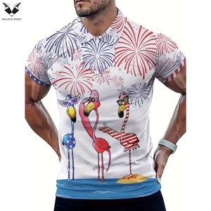 Camiseta de Verano para Hombre, Talla Grande, 100% Algodón, con Estampado por Sublimación, de Secado Rápido, Transpirable, que Absorbe la Humedad, Informal y Deportiva - Product Image 3