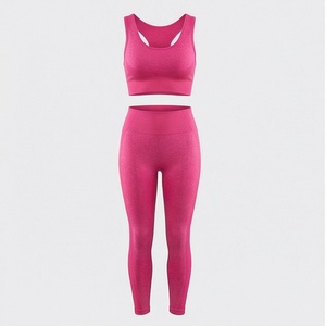 Conjunto de Yoga para Mujer con MOQ Bajo, Color Sólido Personalizado, Último Diseño, Ropa Deportiva para Gimnasio, Ropa de Entrenamiento al por Mayor - Product Image 1