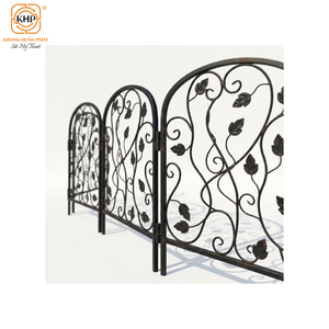Khang Hung Phat Eco-Friendly Durable Iron Ornamental Fence Panel Elegant Hollow Design Powder Coated Surface for Outdoor - Product Image 3