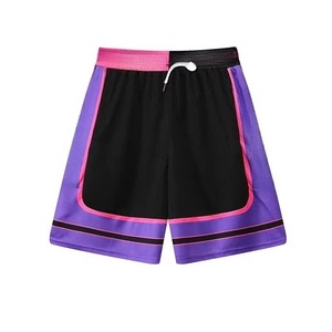 Shorts de basketball personnalisés avec logo imprimé sur le devant, entraînement sportif, séchage rapide, 100% polyester, taille élastique, vêtements de sport pour hommes, équipes - Product Image 4