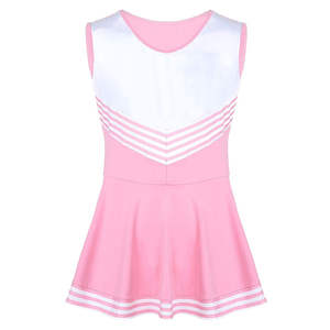 Uniformes de Animadoras Personalizables para Niños, Tops y Shorts sin Mangas, Ropa de Práctica, Nuevo Estilo, 100% Poliéster - Product Image 1