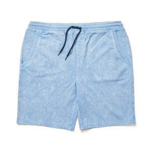 Shorts en toile personnalisés pour hommes, respirants, taille mi-haute élastique, logo vieilli, délavés à l'acide, entrejambe de 5 pouces, style décontracté urbain, très tendance - Product Image 2