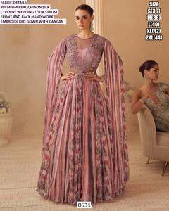 Vestido de Novia Chinon Eclipse, Estilo Imperio, Largo hasta el Suelo, Cuello Redondo, Diseño sin Mangas, Sujetador Incorporado, Estampado Floral, Cristales, Cómodo - Product Image 5