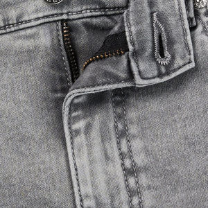 Jean en denim décontracté pour homme, tendance, couleur unie, coupe large, taille élastique, en coton respirant, service ODM personnalisé - Product Image 3