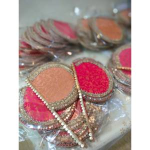 Pearl Hand Fans Decorated Party Favors for Ramadan Nikkah Henna Weddings-Reusable <b>Gifts</b> Mehendi giveaways Shaadi <b>Eid</b> - Product Image 1