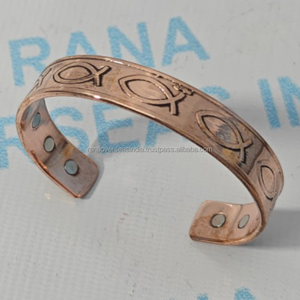 Brazalete Magnético de Cobre Sólido con Diseño de Peces Moderno, 6 Imanes, Ecológico, Terapia del Dolor, Brazalete Energético Unisex, Tamaños Personalizados - Product Image 4