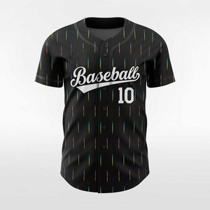 Camiseta de Béisbol Sublimada Personalizada con Botones, Uniforme de Equipo Transpirable que Absorbe la Humedad para Torneos en EE. UU. - Product Image 2