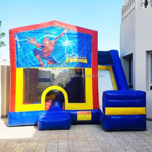 Maison de rebond commerciale Spider-Man avec parcours d'obstacles-Château gonflable gonflable pour aire de jeux extérieure - Product Image 2