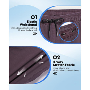 Shorts de jogging d'été pour hommes 100% coton, taille élastique ample, confortables, légers, respirants, pour sports de plein air - Product Image 3