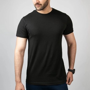 <b>Men's</b> 100% Cotton Knitted Solid Breathable V-neck Short Sleeve Oversized T-Shirts - Product Image 3