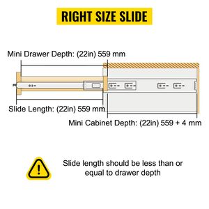 Guide per cassetti a estrazione totale per impieghi gravosi da 22 pollici, capacità di carico 500 libbre, montaggio laterale con blocco, 1 paio - Product Image 5