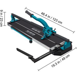 Tagliapiastrelle Manuale da 40 Pollici con Binario Singolo e Doppie Staffe, Capacità 3/5 Pollici, Strumento di Taglio Preciso con Laser - Product Image 6