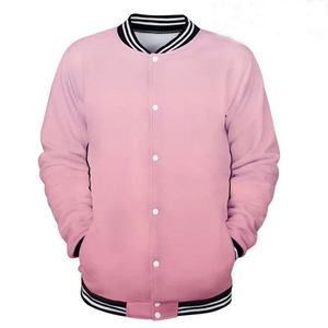 Nueva Chaqueta Varsity con Degradado, Otoño Invierno, Cuello Alto, Cierre Frontal con Logotipo, Transpirable, Ecológica, Opciones de Color Personalizables - Product Image 6