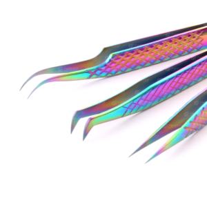 Multi Color <b>Tweezers</b> for Eyelash Extension Stainless Steel Makeup and Tools Private Label Lash Extension <b>Tweezers</b> - Product Image 4