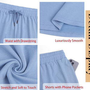 Pantalones Cortos Deportivos de Doble Capa para Mujer, Transpirables, de Secado Rápido, con Cintura Elástica y Bolsillos, para Yoga, Fitness y Running - Product Image 6