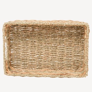 <b>Rectangle</b> Woven <b>basket</b> Organizer Hyacinth & Seagrass Handmade <b>Storage</b> <b>Basket</b> Wholesale eco-friendly Made in Viet Nam - Product Image 2