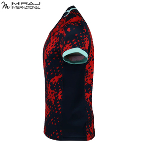 Camiseta de Rugby Deportiva Transpirable de Primera Calidad, Nueva, Moderna, en Rojo y Azul Marino, con Contraste de Color, Buen Proveedor, Absorbe la Humedad - Product Image 2