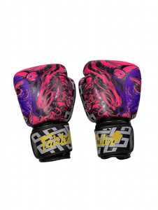 Nouveautés : Gants de boxe Fairtex en cuir rouge personnalisés, à doigts entiers, avec fermetures auto-agrippantes réglables, pour le kick-boxing et les arts martiaux - Product Image 2