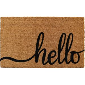 Tappetino per porta Coir Hello 18''x30'' - Tappetini per porta resistenti con design unico - Product Image 1
