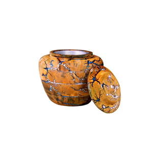 Handcrafted Thunder Wooden Cremation Urn For Human Ashes Fractal Burning Mango Wood Funeral Urn Inlay <b>Memorial</b> Burial <b>Box</b> - Product Image 4