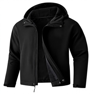 Biker Distressed Breathable Coated Stand Casual Winter <b>Covered</b> <b>Button</b> Plus Size Unisex Motorcycle Wool Jacket Eco-Friendly Quick - Product Image 1