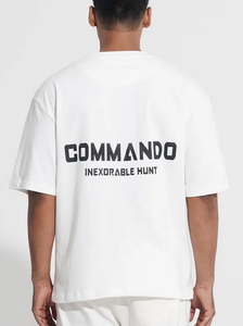 Heavyweight 240 GSM Breathable Knitted Fabrics 100% Cotton OEM Custom Logo Oversized Drop Shoulder Boxy Fit T-Shirt for Men - Product Image 6