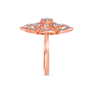 Anillo de Diamantes Mandala Aura, Anillo de Diamantes Eternal Sunburst en Oro Amarillo de 18K - Product Image 3