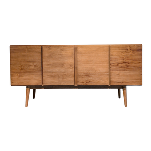Buffet Justin en Bois de Teck Massif Finition Naturelle avec Charnière à Fermeture Douce - Product Image 1