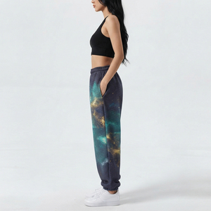 Women High Waist Sublimation Sweatpants Full Length Fleece Polyester Loose Fit Street Wear Winter Oversize Sublimated Sweatpants - Product Image 3
