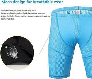 Serie Aero-Compression: Pantalones Cortos de Malla Transpirable de Alto Rendimiento para Hombre en Azul Cielo - Product Image 5