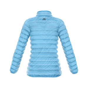 Veste matelassée en coton et polyester avec fermeture éclair, coupe classique, logo personnalisé sublimé, imperméable et coupe-vent pour femmes - Product Image 5