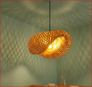 โคมไฟระย้าทรงระฆัง ALFA LAMP โคมไฟระย้าขนาดใหญ่ โคมไฟแขวนไม้ไผ่ โคมไฟเพดานทรงกลม หลอดไฟ LED - Product Image 5