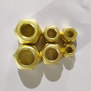 Brass Fully <b>Threaded</b> Hex Head Nylon Insert Self-locking <b>Lock</b> Nut AOL-152(SAE#010166) - Product Image 5