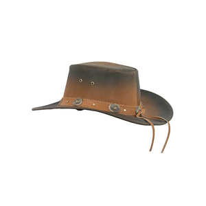 Sombrero de Vaquero de Cuero Hecho a Mano de Primera Calidad con Cordón Ajustable, Estilo Occidental Clásico, Deportivo - Product Image 6