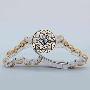 Elegante Reloj de Lujo con Diamantes Moissanite y Diseño Atemporal, Perfecto para Eventos Exclusivos y Reuniones Nocturnas, de la India - Product Image 2
