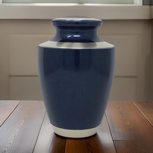 Urne funéraire pour adulte, bleu nuit, extra large, style américain, argent, vente en gros, pots de cendres commémoratifs funéraires - Product Image 2
