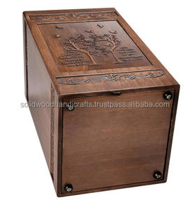 Urne funéraire en bois artisanale pour cendres d'adultes, urnes funéraires de haute qualité pour enterrement. - Product Image 6
