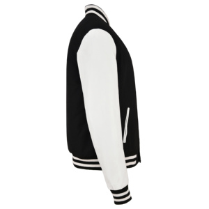 Chaqueta Universitaria Personalizada con Logotipo, Cuerpo de Lana, Mangas de Cuero Genuino, Chaqueta Varsity, Totalmente Personalizable, Proveedor Mayorista - Product Image 2