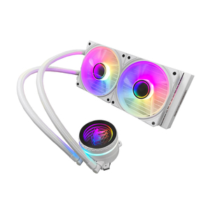 [AITC] Enfriador Líquido para CPU AIO ARGB Dual PWM Blanco de 240 mm con Rodamiento Fluido y Bajo Nivel de Ruido - Product Image 1