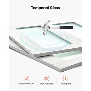 Kit de Herrajes para Puertas Correderas de Armario de Vidrio Esmerilado de 5 Paneles, 60 x 80 Pulgadas, con Guía de Suelo Sólida y Puertas Correderas Dobles de 31 Pulgadas - Product Image 4